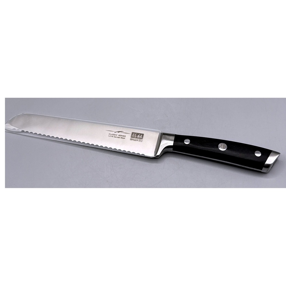 SHANZU Classic Series 8" 1.4116 Bread Knife German Steel Serrated Slicing Knife